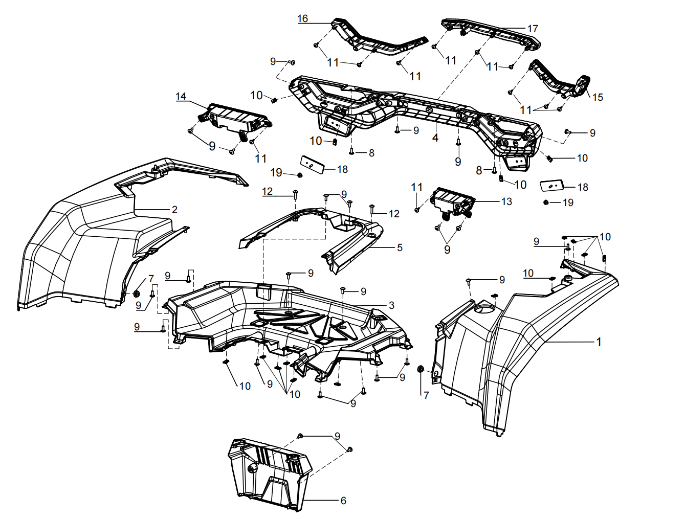 DIAGRAM 2025 AODES  REAR PLASTIC F19
