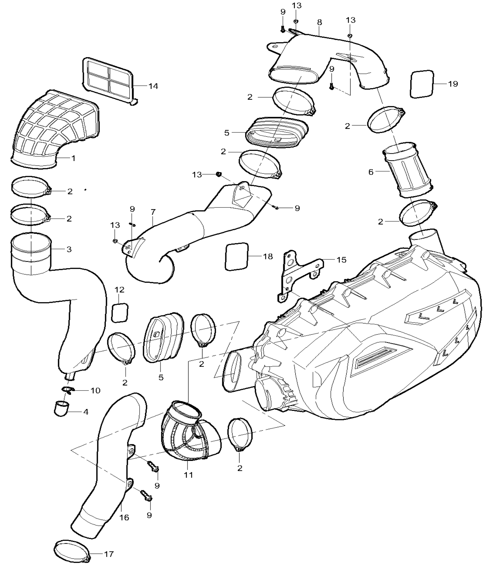 DIAGRAM 2025 AODES CVT INTAKE&EXHAUST SYSTEM(STANDARD) F12
