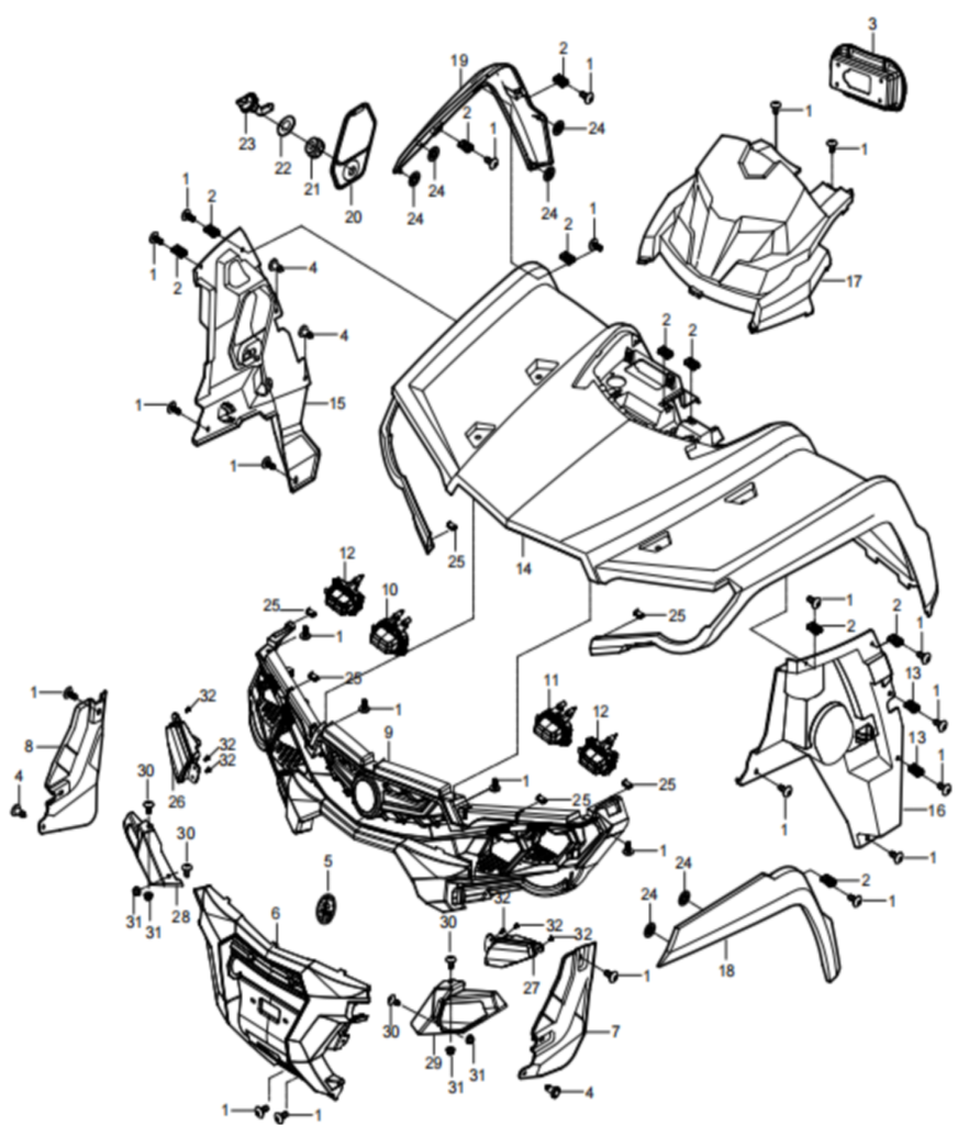 DIAGRAM 2025 AODES FRONT PLASTIC F17