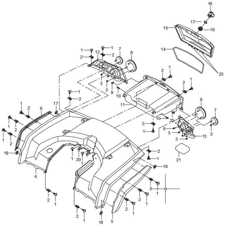 DIAGRAM 2025 AODES  REAR PLASTIC F20