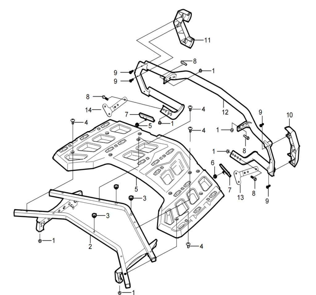 DIAGRAM 2025 AODES REAR RACKS&REAR BUMPER(EUROPE) F22