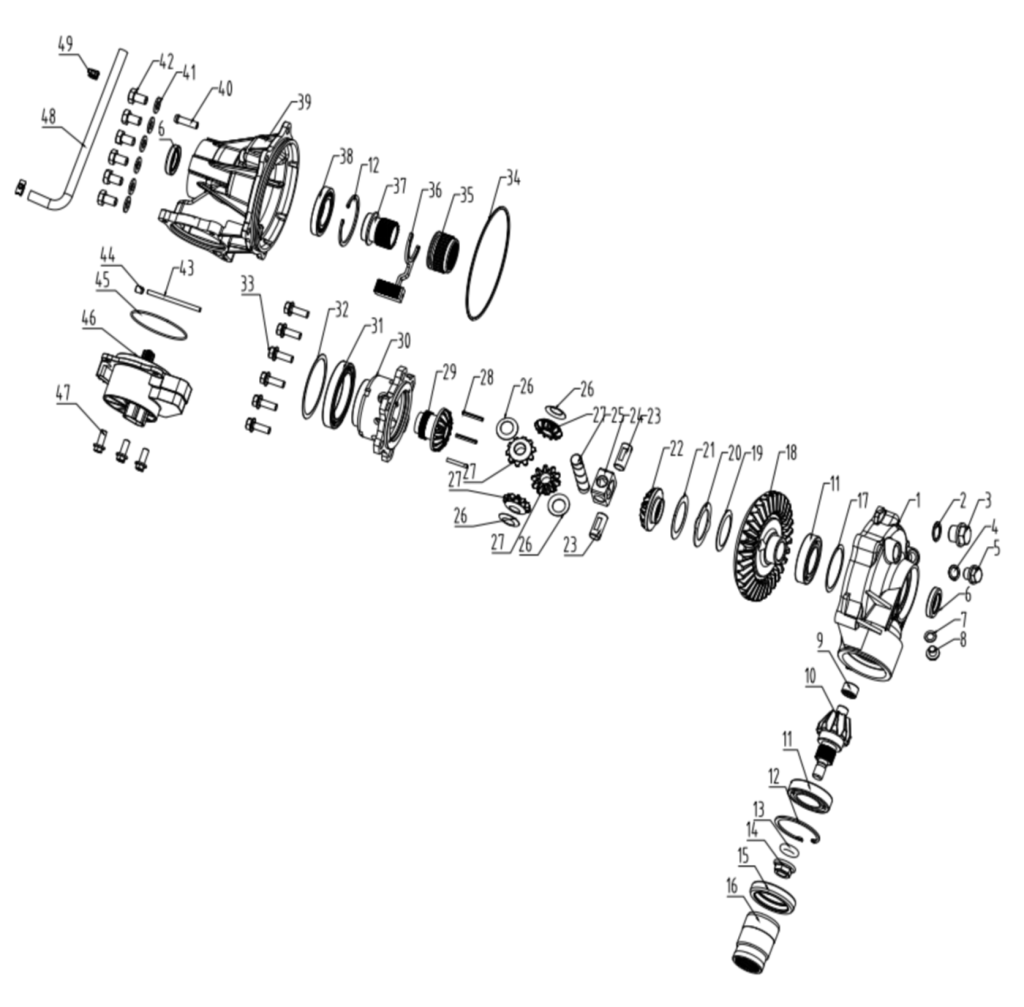 DIAGRAM 2025 AODES FRONT DIFFERENTIAL F24