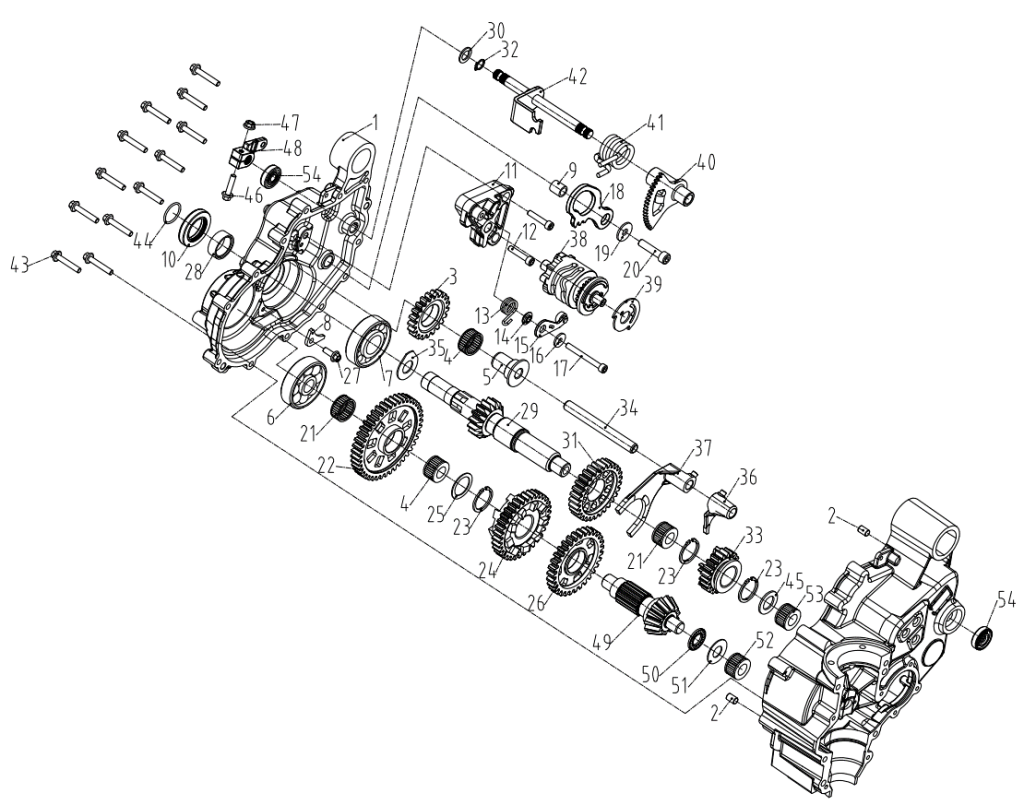 DIAGRAM 2022 AODES GEAR BOX 1 E08