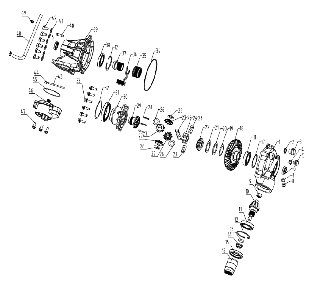 DIAGRAM 2025 AODES FRONT DIFFERENTIAL F24
