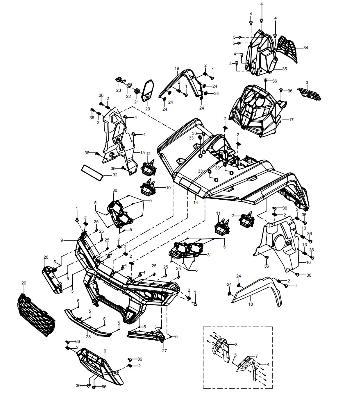 DIAGRAM 2026 AODES MUD FRONT PLASTIC F17