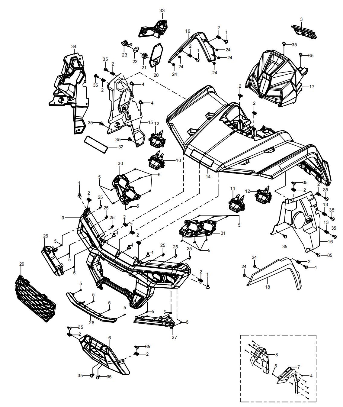 DIAGRAM 2026 AODES FRONT PLASTIC F17